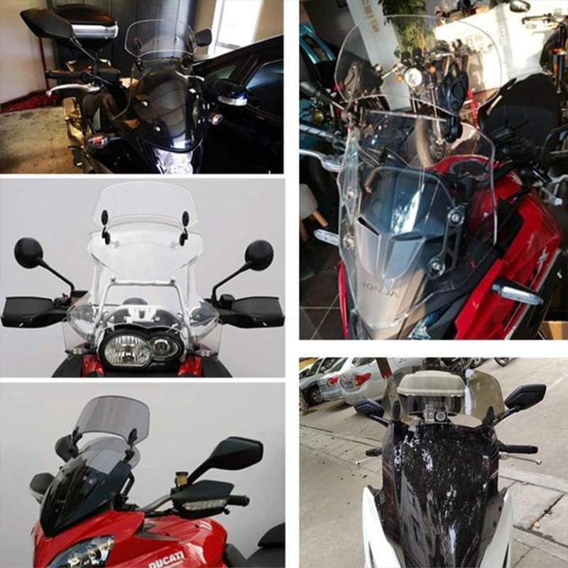 Universal Motorcycle Windshield Extension Deflector For Wind Protection And Riding Comfort 6850493775972-1