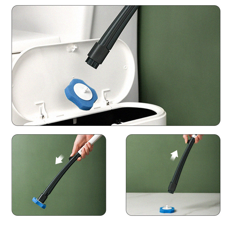 Disposable Toilet Cleaning System With Biodegradable Brush And Storage Base 6851470753892-1