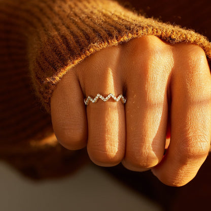 Elegant Mountain Peak Inspired Ring Symbolizing Strength And Balance 8576912883993-1