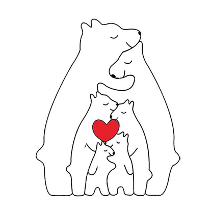 Wooden Family Puzzle for Heartwarming Home Décor and Meaningful Gift 15089197515078-1