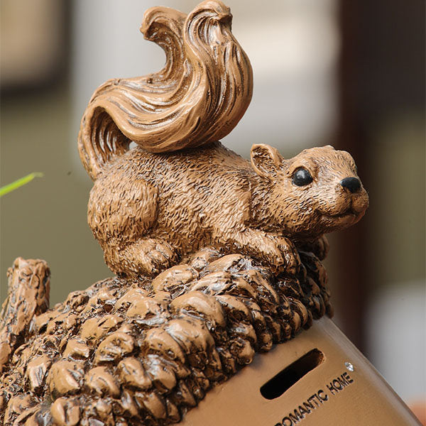 Squirrel Acorn Piggy Bank - Resin - Art And Utility - Save With Style, Cherish Every Coin 8878132822318-1