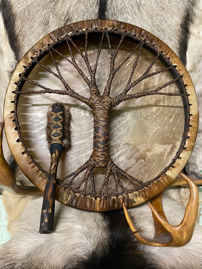 Shaman Drum Tree Of Life Siberian Drum Spirit Music 8496129114414-1