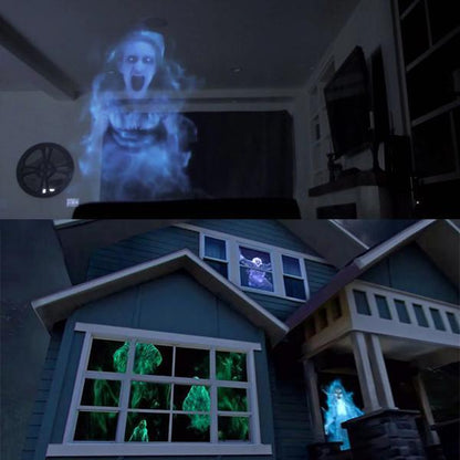 Halloween & Christmas Window Projector | LED Holographic Scenes | Includes Tripod & Videos 15146753327430-1