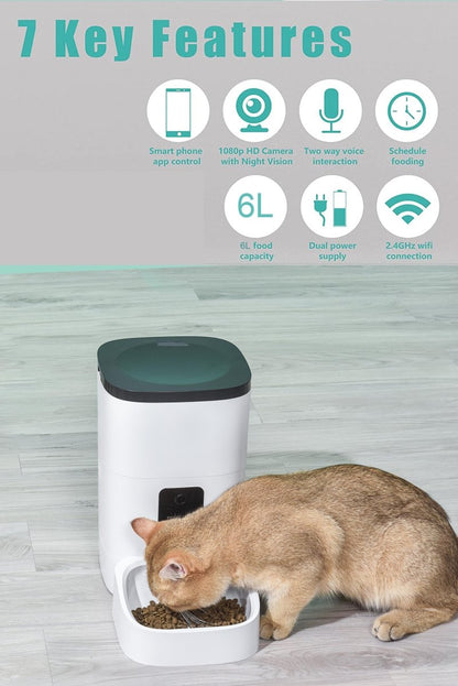 6L Automatic Pet Feeder With Camera&Wifi 9022672077020-1