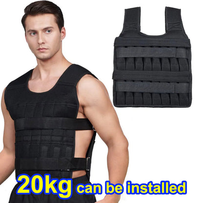 Exercise Weight Vest - 20Kg Adjustable Exercise Loading Weight Vest for Fitness Training