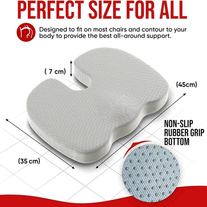 Memory Foam Orthopedic Seat Cushion Ergonomic Support For Pain Relief