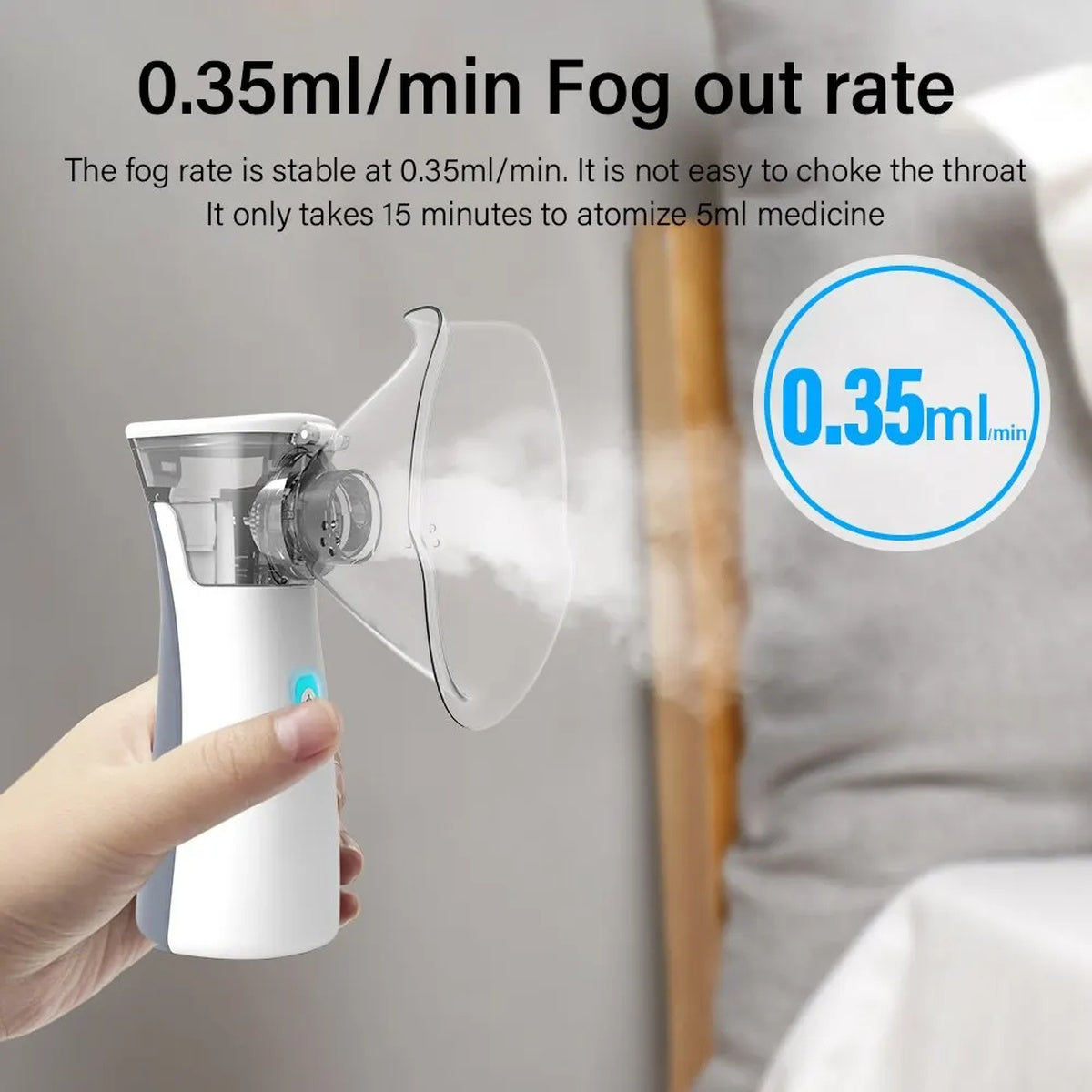 Portable Nebulizer for Deep Lung Relief and Easy Breathing Support