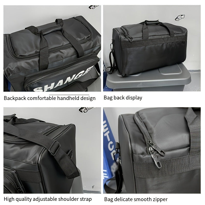 Spacious Sports Travel Gym Bag With Shoe Compartment Shoulder Strap
