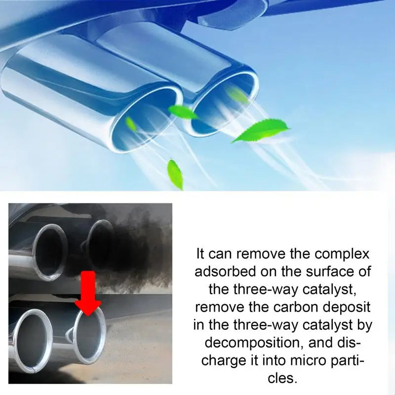 Catalytic Converter Cleaner - Instant Car Exhaust Cleaner Dust Stain Remover Pack 3