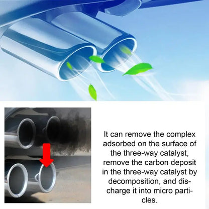 Catalytic Converter Cleaner - Instant Car Exhaust Cleaner Dust Stain Remover Pack 3