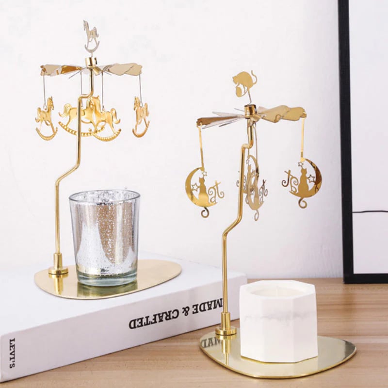 Romantic Thermal Rotating Candle Holder Stainless Steel Home Decoration 9539189113134-1