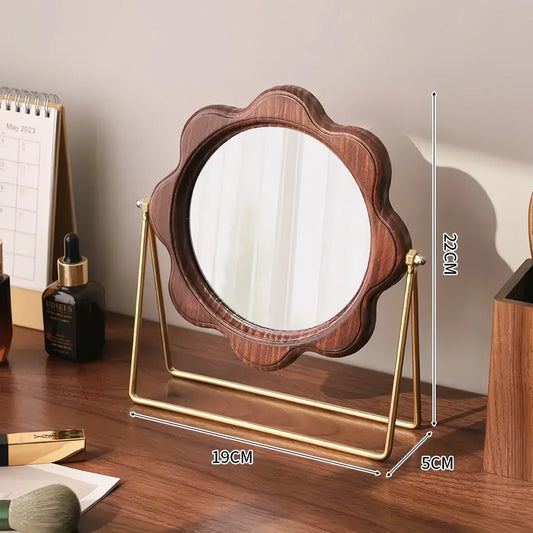 Elegant Rotatable Desktop Makeup Mirror – Neoclassical Design 14815609028934-1