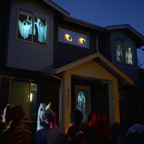 Halloween & Christmas Window Projector | LED Holographic Scenes | Includes Tripod & Videos 15146753327430-1