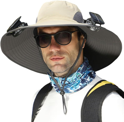 Solar Powered Cooling Hat With Dual Fans And Usb Charging 14996122796358-1