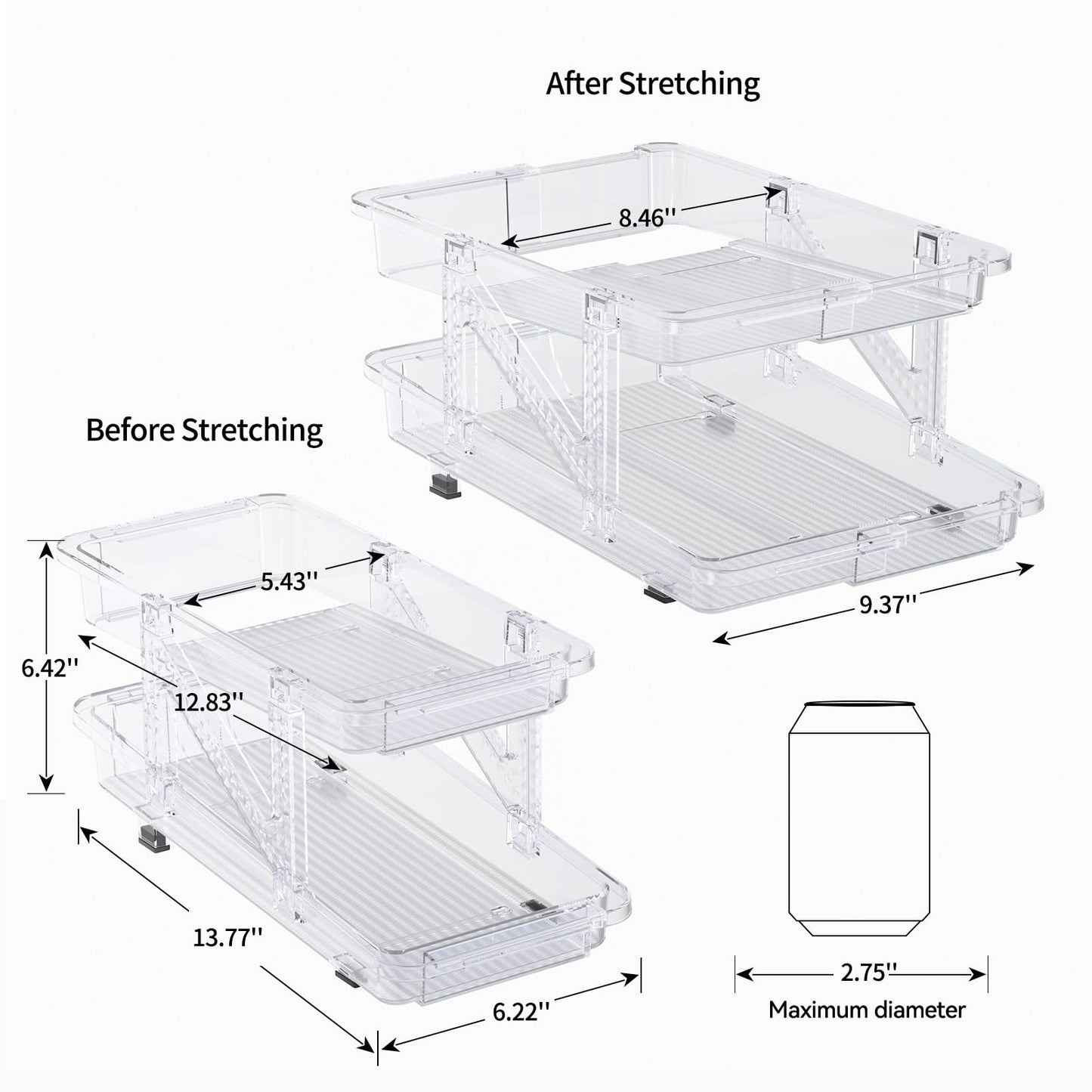 Refrigerator Drink Organizer Dispenser Keeps Beverage Cans Neat And Accessible 14984828846406-1
