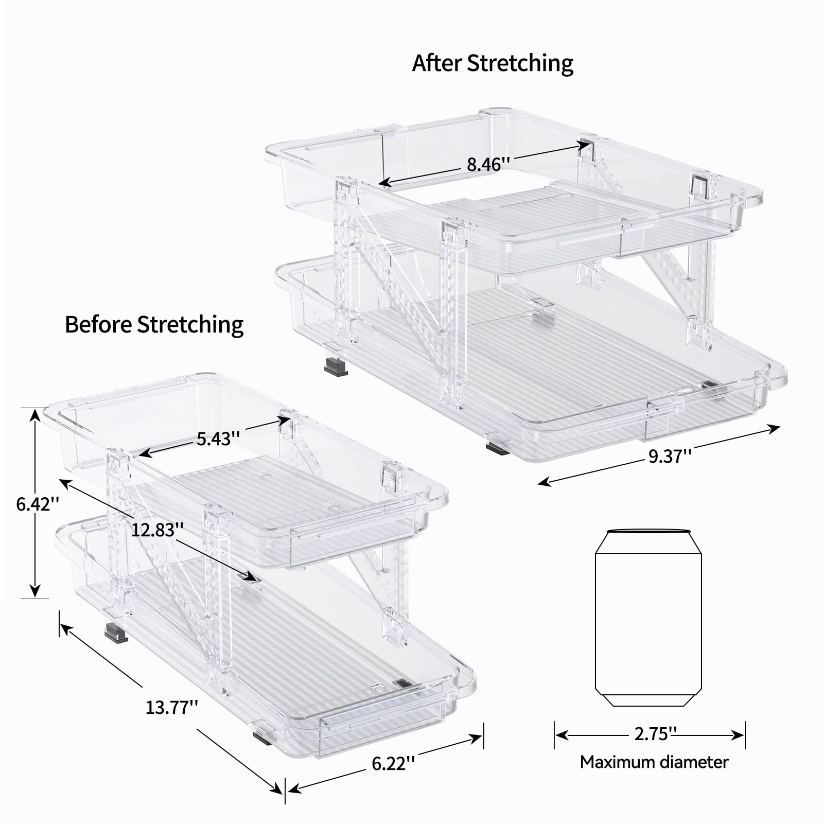 Refrigerator Drink Organizer Dispenser Keeps Beverage Cans Neat And Accessible 14984828846406-1