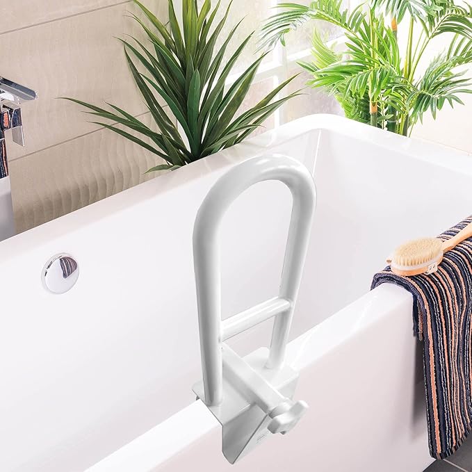 Bathtub Safety Grab Bar For Seniors & Mobility Support – Drill, Secure Bathroom Handle 10109942038806-1