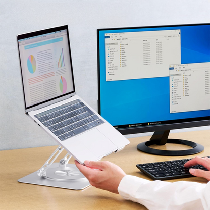 Rotating Laptop Stand Adjustable Height Angle Ergonomic Heat Dissipation 8634494714013-1