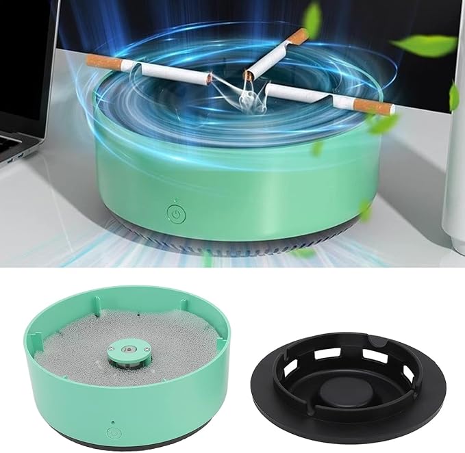 Smokeless Air Purifying Ashtray With Advanced Odor Removal System 14993516233030-1