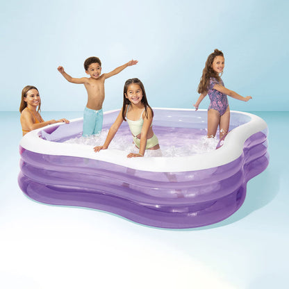Inflatable Family Swimming Pool Square Durable Vinyl Large Backyard Summer 8349130260637-1