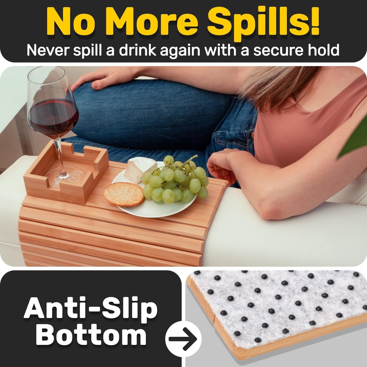 Upgrade Your Living Room With The Stylish, Spill-Proof Bamboo Couch Cup Holder 14989189513542-1