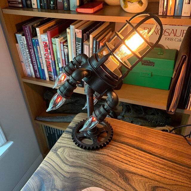 Retro Futuristic Steam Punk Rocket Lamp For Creative Industrial Home Decor 9959368786253-1
