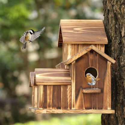 6 Hole Handmade Bird House For Nature Lovers 8545340948782-1
