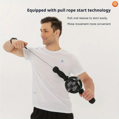 1pc Black Gyro Fitness Trainer  Stainless Steel Core Wrist  Forearm Exerciser With Pull Rope, Fit, Non Electric Handheld Fitness Equipment For Home Use, Enhances Muscle & Reduces, Gym Accessories 8930318876892-1