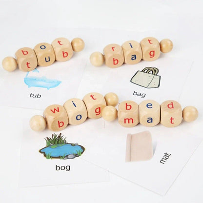 Wooden Reading Block Set for Toddlers’ Early Literacy and Word Practice 10798656815438-1