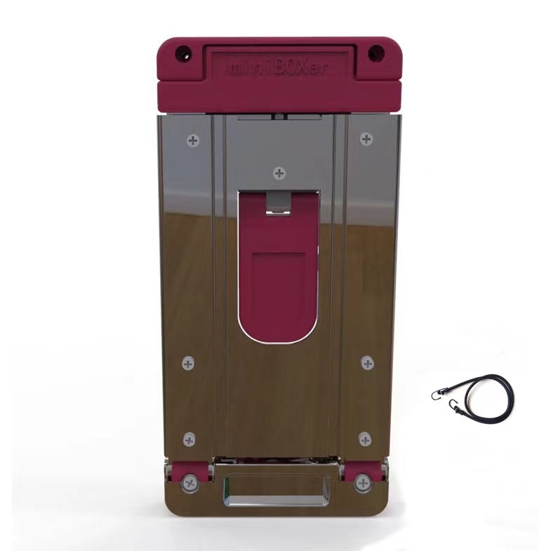 Stainless Steel Folding Luggage Trolley Travel Mini Shopping Trolley with Two Wheels 8657755668761-1