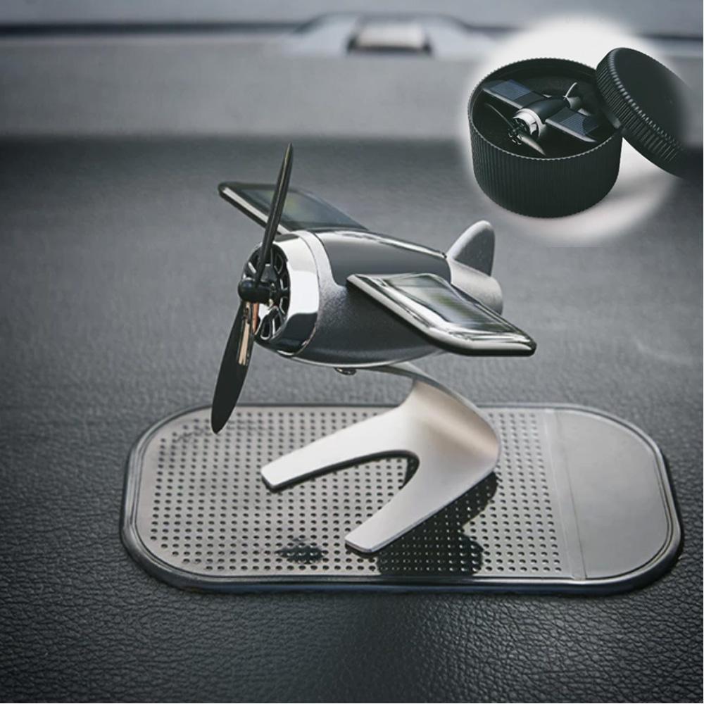 Solar Airplane Car Dashboard Decoration Rotating Ornament For Vehicle Interior 6851967123556-1