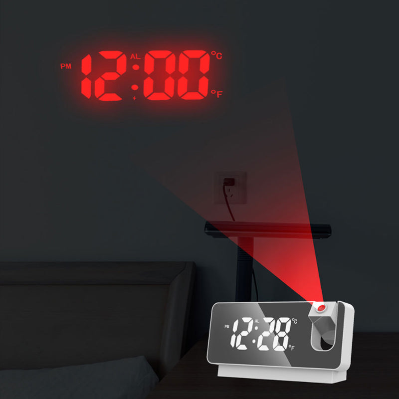 Smart Digital Projection Clock Displaying Time Temperature Date And Adjustable Brightness 7004588802148-1