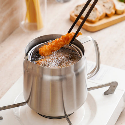 Stainless Steel Kitchen Oil Filter Storage Grease Separator Cooking Pot 11422293164300-1