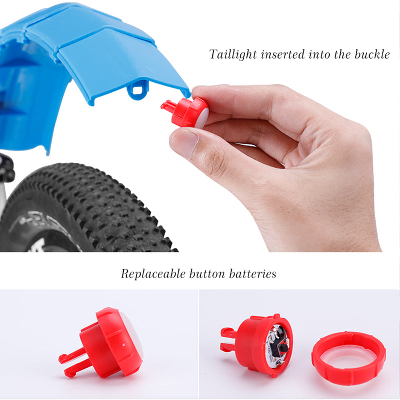 Bicycle Retractable Mudguard With Taillights 6851387326564-1