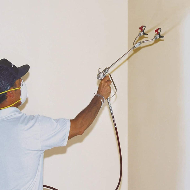 Double Head Painter Spray Gun Adjustable Nozzle Tool For Wall Painting Work 6850474082404-1