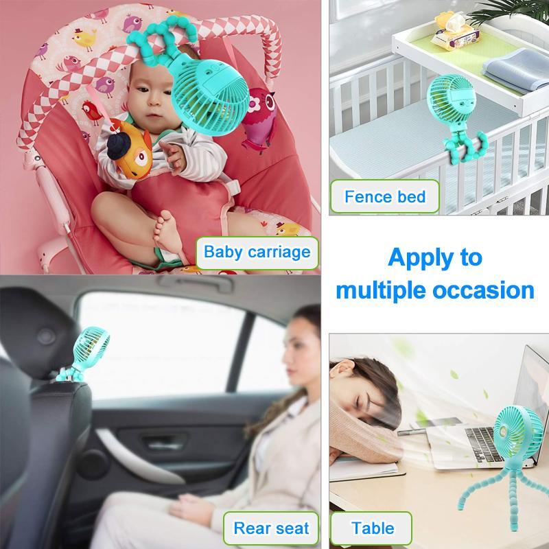 Mini Deformable Portable Fan With Adjustable Stand And USB Rechargeable Design 6852056678500-1