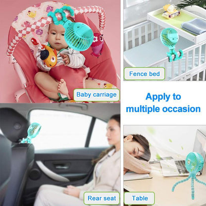 Mini Deformable Portable Fan With Adjustable Stand And USB Rechargeable Design 6852056678500-1