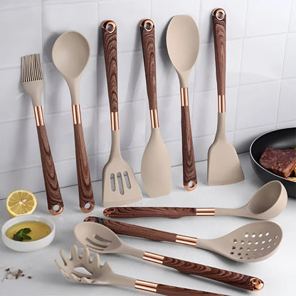 Durable Heat Resistant Silicone Cooking Utensils Set For Everyday Kitchen Use 9676618039582-1