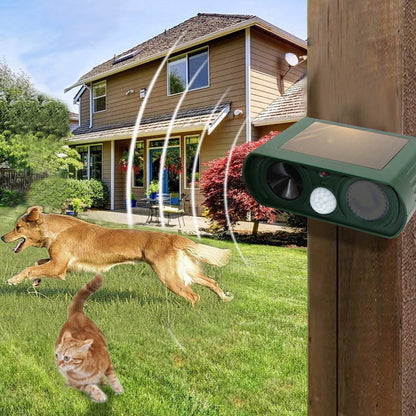 Garden Solar Ultrasonic Pest Repellent Device For Outdoor Animal Protection 6851283386468-1