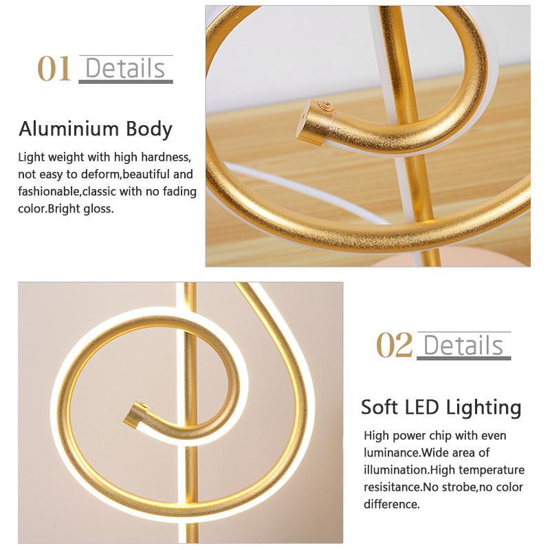 Elegant Musical Note LED Lamp For Bedroom Living Room Decoration 6852035051620-1