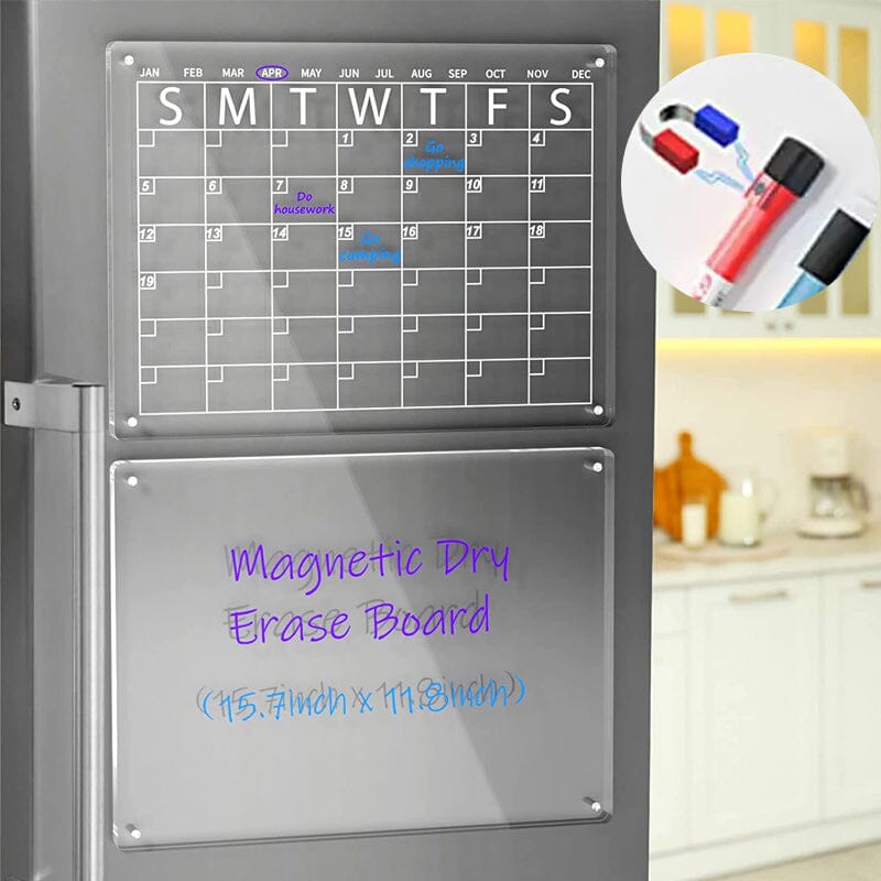 Transparent Magnetic Dry Erase Wall Calendar Board For Office Home 7253639856228-1