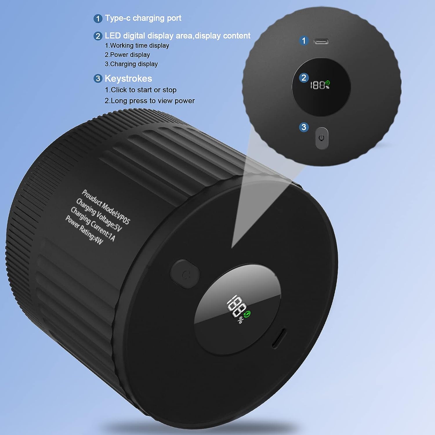 Electric Vacuum Sealer For Mason Jars With Rechargeable Portable Operation 9628525199662-1