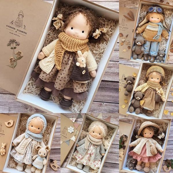 Gift for Kids-Handmade Waldorf Doll 8959340413209-1