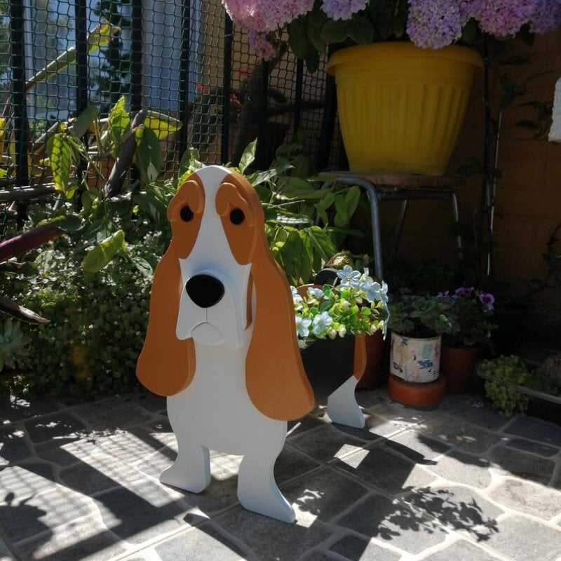 Adorable Dog Shaped Planter for Fun and Charming Garden Decor 15051841143110-1
