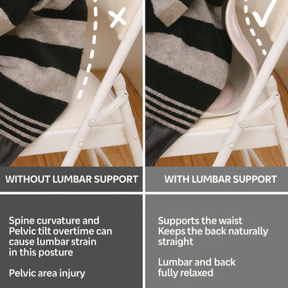 Ergonomic Lumbar Support Cushion – Posture Correcting Backrest Pillow for Adults' Office Chairs & Home Seating