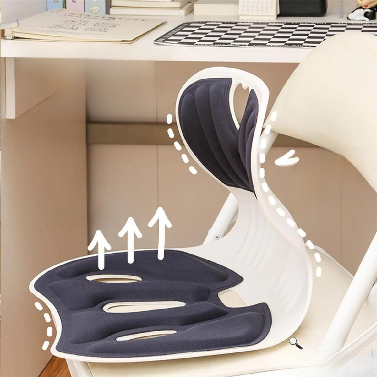 Ergonomic Lumbar Support Cushion – Posture Correcting Backrest Pillow for Adults' Office Chairs & Home Seating