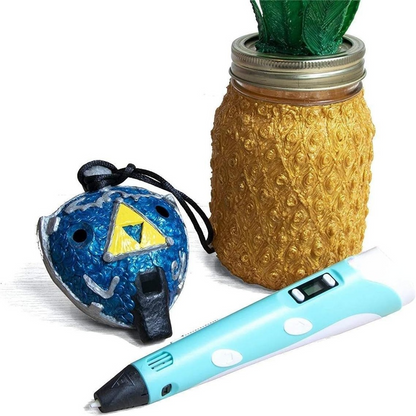 Creative 3D Printing Pen Set with 9 Meter Colorful Filament Bundle