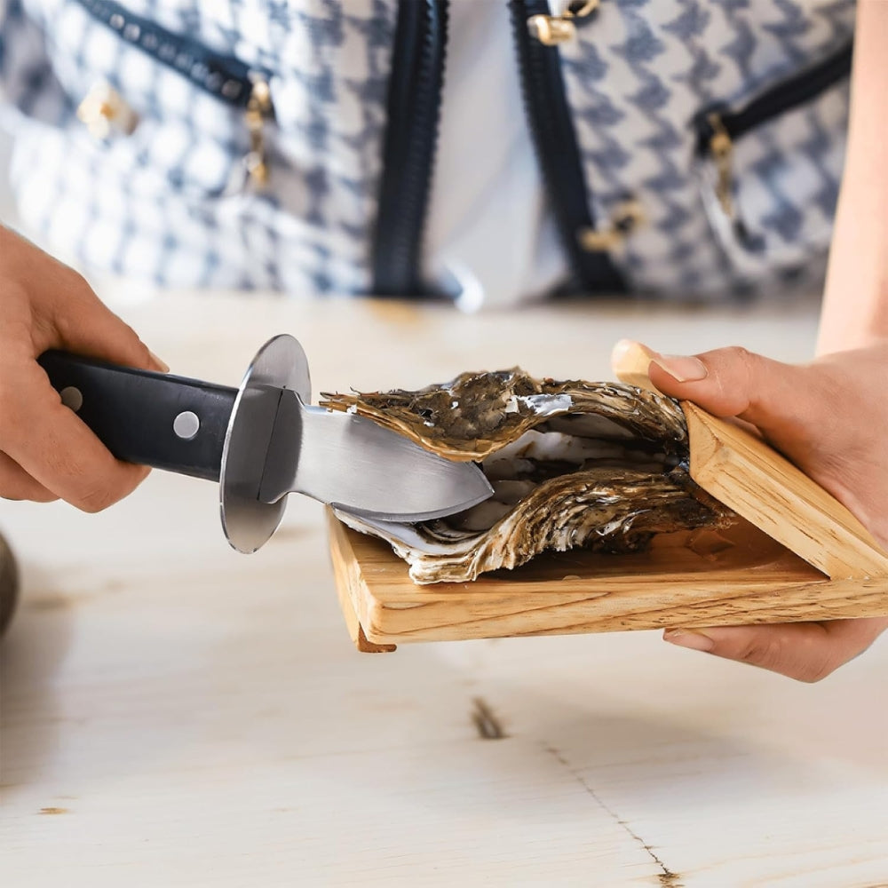 Bowlift Premium Wood Handle Oyster Shell Opener Clamp