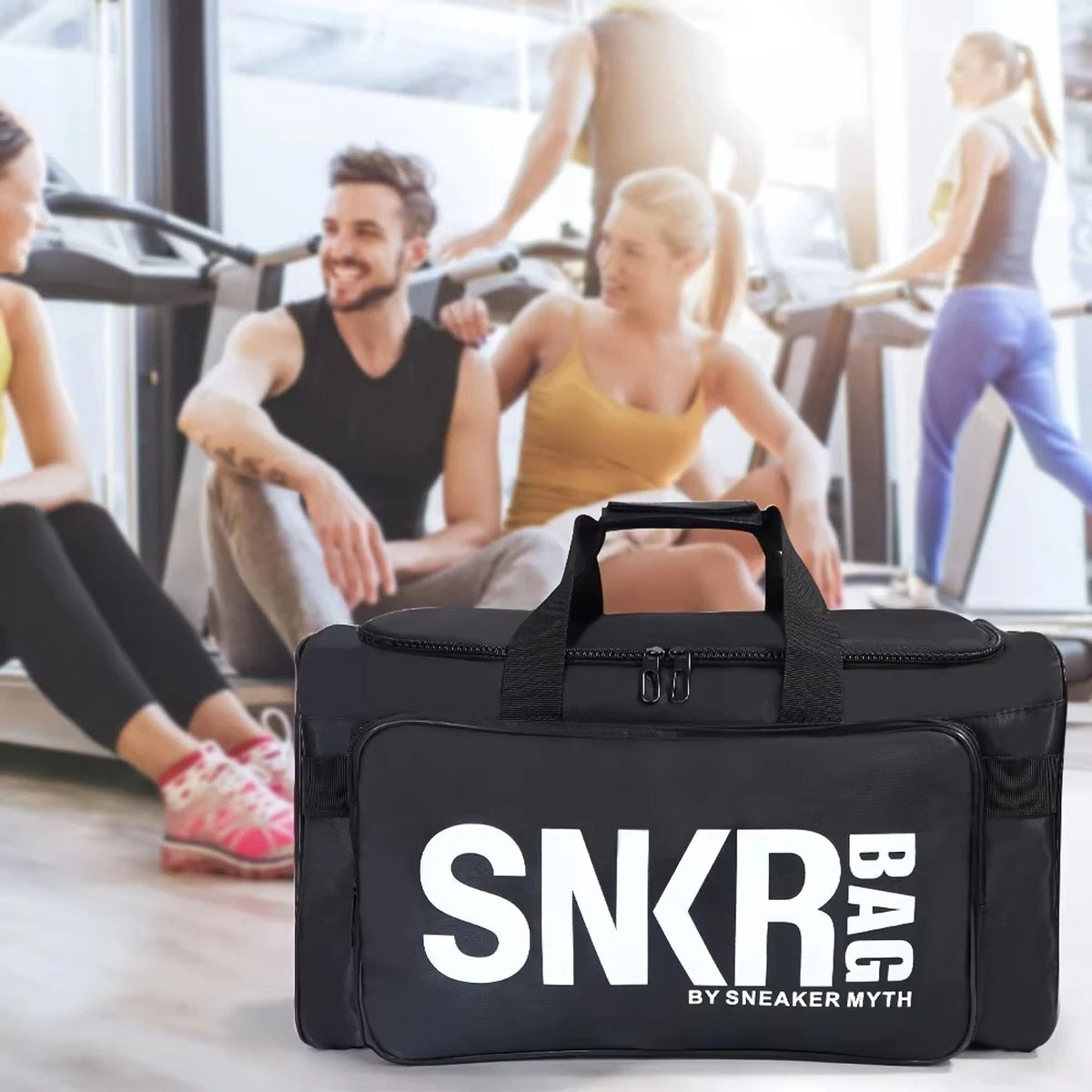 Spacious Sports Travel Gym Bag With Shoe Compartment Shoulder Strap