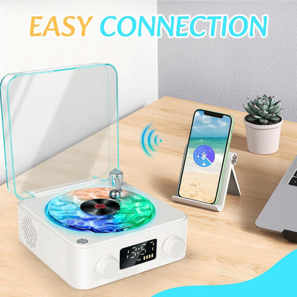 Ocean Waves Vinyl Bluetooth Speaker Ambient Light Music Projector 8644103930013-1